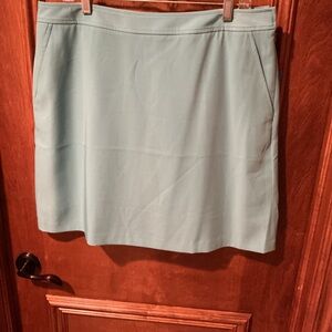 Size 14.  Fairway & Greene Aqua Blue A-Line Knee-Length Skort